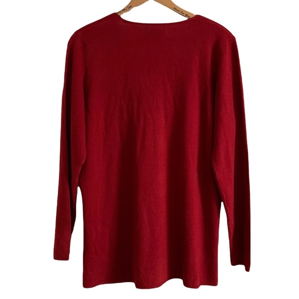 East 5th Woman Red Long Sleeve Blouse Size 1X - Picture 3 of 14